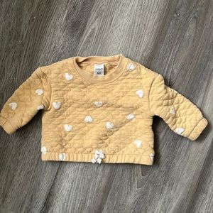 Cute pale yellow quilted sweater